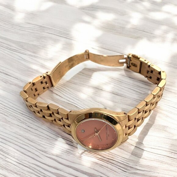 Marc Jacobs Peeker Pink Dial Rose Gold Stainless Steel Strap Watch Women MBM3377 - Picture 9 of 10